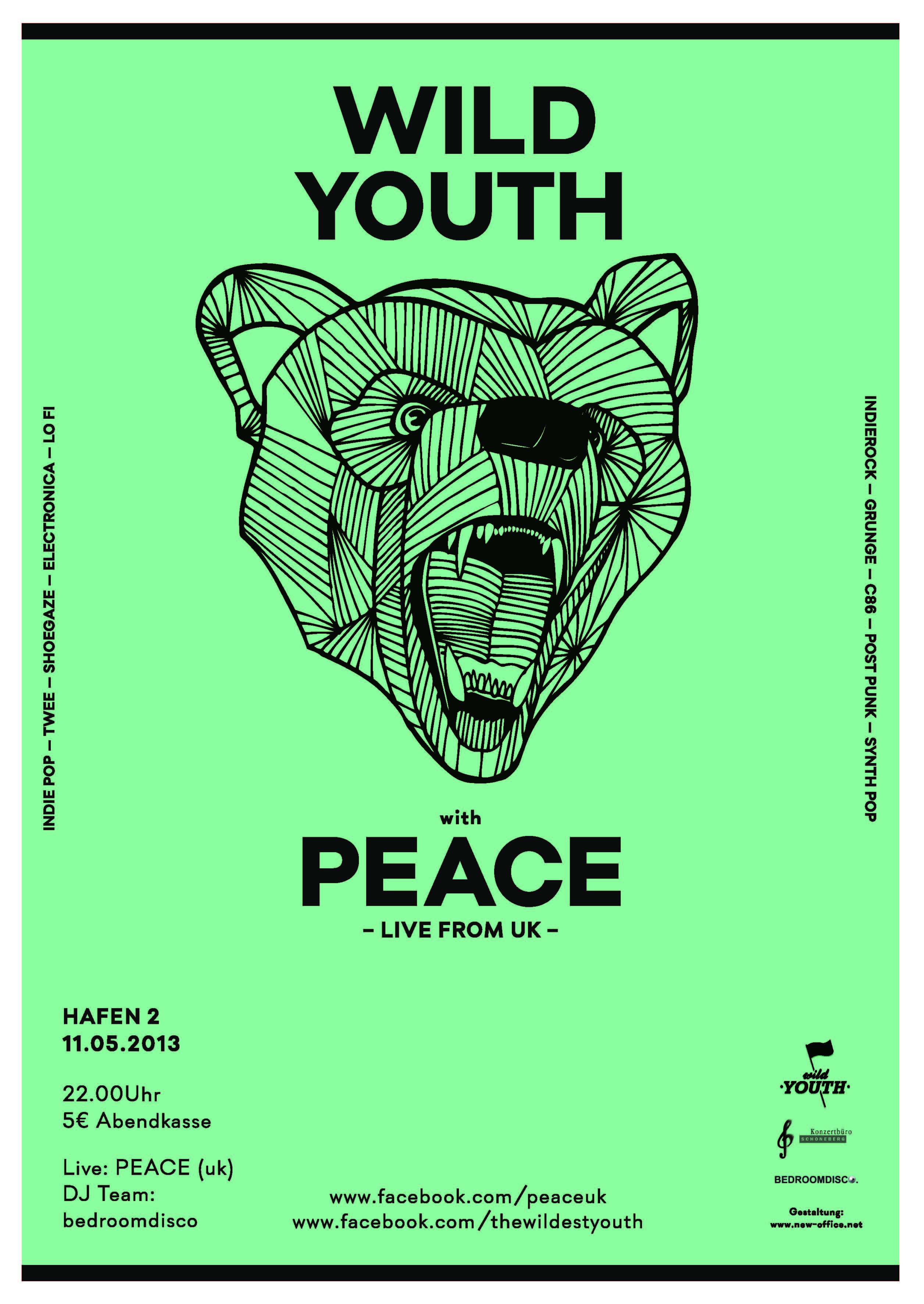 WILD YOUTH – morgen im Hafen 2 mit Peace!